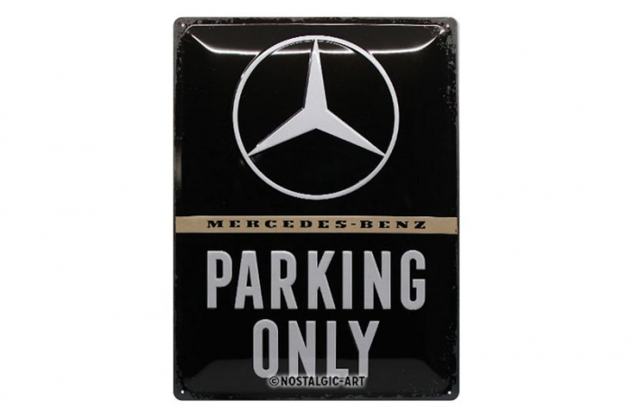 Blechschild "Mercedes Benz Parking Only" - 40 x 30cm